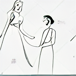 ** "Wedding planner assistant, modern sketch illustration. A stylish woman helping with wedding preparations, organizing flowers, interacting with couples, and managing the guest list. Ideal for wedding planning, event management, and assistant roles."