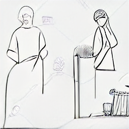 "A cleaning lady in a modern house, showcasing the profession of cleaning apartments and private homes. Sketch style image representing the job of a cleaner, including cleaning supplies and equipment."