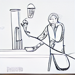 "A cleaning professional, possibly a cleaner or housekeeper, illustrated in a sketch style. The image depicts a modern cleaning scenario, with the professional using tools like a spray bottle, mop and duster, in a contemporary office or apartment setting. This image is representative of cleaning jobs, domestic cleaning, and office cleaning, emphasizing a modern, efficient, and skilled cleaning approach."