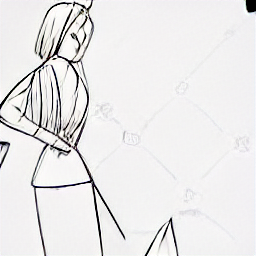 "Illustrative sketch of a cleaning professional in a modern home, highlighting the role of a cleaner in residential settings. Part-time cleaning job, flexible hours, Adliswil, Switzerland. Cleaning lady, maid, domestic worker."