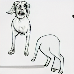 ** "Haushaltshilfe job in Zurich: Sketch illustration of a smiling housekeeper cleaning a luxurious home and caring for a Rhodesian Ridgeback dog. Find part-time Haushaltshilfe jobs in Zurich with animal care and flexible hours."