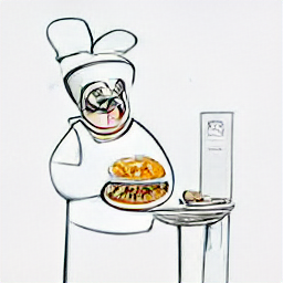 "Pizza chef at work in a modern kitchen, tossing pizza dough. Illustration in sketch style, depicting a passionate pizzaiolo in a contemporary setting. Pizza maker, pizzaiolo, chef, restaurant, food, cooking, Lucerna, Switzerland."