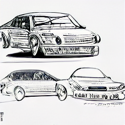 Sketch of a modern auto mechanic diligently working on a classic Ford Capri RSR in a well-equipped workshop. Tools and car parts are scattered around, emphasizing the passion and expertise required for this type of work. Job opportunity: Auto mechanic.