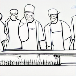 Sketch illustration of a chef in a modern restaurant kitchen preparing food, showcasing a culinary job opportunity.