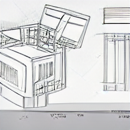 Sketch illustration of a Senior EMD Engineer working on modern elevator/escalator technology, showcasing technical expertise in a contemporary workplace.