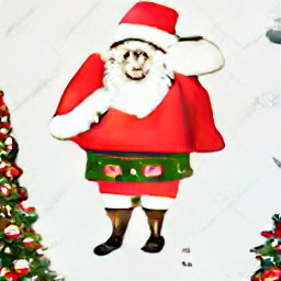 Sketch of a cheerful person working at a chocolate stand at a modern-day Basel Christmas market, wearing a Santa hat, serving customers. Aushilfe Christmas job opportunity.