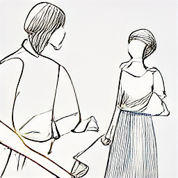 A friendly cleaning lady, smiling and holding a cleaning cloth, providing house cleaning services in Cresciano, Switzerland. Sketch style illustration. House cleaning, maid service, Cresciano.