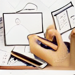 "Tutoring session with a math tutor helping a student with their studies. Sketch-style illustration depicting a friendly and supportive learning environment with textbooks, notebooks, and a whiteboard with math equations. Ideal for math tutoring, private lessons, and educational services."