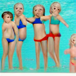 A cheerful female swim instructor playfully interacts with babies and toddlers in a modern indoor pool, teaching them to swim. Sketch style illustration depicting a fulfilling job opportunity.