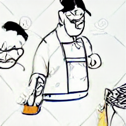 "A sketch-style illustration of a modern butcher working at a Coop supermarket in Switzerland. He's cutting meat at the counter while customers browse, showcasing a contemporary butcher shop setting and the essential role of a butcher in a modern supermarket environment. #Butcher #Salumeria #Coop #Supermarket #Switzerland #Job #Career #Sketch #Illustration"