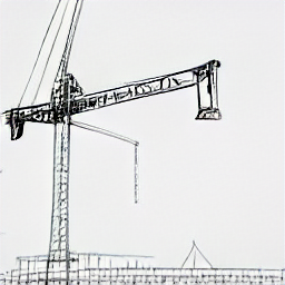 Gruista esperto al lavoro in un cantiere moderno - Illustrazione in stile sketch di un professionista alla guida di una gru a torre, ideale per offerte di lavoro.