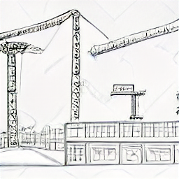 "Crane operator at a modern construction site. Sketch illustration showing a crane operator in the cab of a tower crane, highlighting the profession of Kranführer/in in a contemporary setting. #Kranführer #Bauarbeiter #Construction #CraneOperator #SUVA #Arbeit"