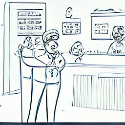 "Automatisien CFC in Switzerland, sketch illustration of an electrician working on an electrical panel, showcasing modern automation and electrical control systems. Find job opportunities in automation with Gi Group."