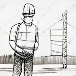 "Montatore di ponteggi al lavoro su un cantiere moderno. Illustrazione in stile schizzo che mostra un operaio esperto che monta un ponteggio con attrezzature di sicurezza. Lavoro edile, costruzione, ponteggi, sicurezza."