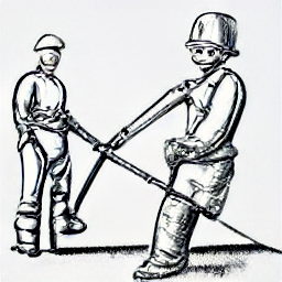 "Bauarbeiter at work in Switzerland. Sketch style illustration of a construction worker using tools like a trowel and concrete mixer, showcasing the hard work and skill required in the profession. Find Bauarbeiter jobs in Switzerland."