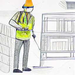 ** "Foreman supervising construction workers on a building site in Zurich, Switzerland. Illustration depicting a Polier in a modern-day construction setting, showcasing the role and responsibilities of a foreman in the construction industry."