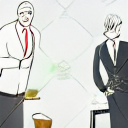 "Sketch illustration of a modern bar scene, with a waiter/waitress serving customers, showcasing the exciting and trendy atmosphere of a bar job in today's world. Perfect for bar jobs, restaurant jobs, and hospitality recruitment."