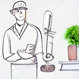 ** "Heizungsinstallateur at work, sketch style illustration. A professional heating installer working on a modern heating system, using tools and equipment. Find Heizungsinstallateur jobs in Zurich, Seefeld."