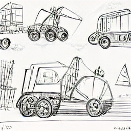 "Meccanico Mezzi Edili at work in a modern construction site. Sketch style illustration depicting a construction worker inspecting and repairing heavy machinery. Find construction jobs in Locarno with Team Sa."