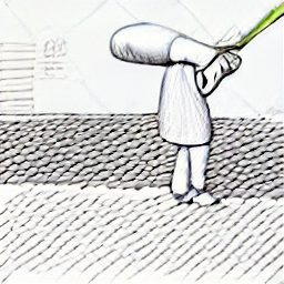 ** "Plattenleger in Zurich: Sketch illustration of a tile setter working on a modern construction project in Zurich, Switzerland. He is skillfully installing tiles using tools and materials, representing the profession and its importance in the construction industry."