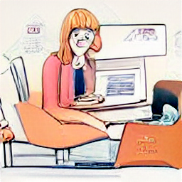 ** "Independent business consultant working from home in Switzerland. Sketch style illustration depicting a modern woman managing her business online, representing opportunities for growth, success, and personal development through network marketing or similar business models. Ideal for motivated individuals seeking a fulfilling career path."