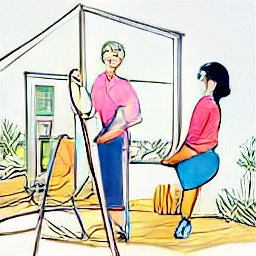 ** "A cleaner working in a modern house in Cham, Switzerland. Illustration showcasing a professional house cleaning service for part-time work. Cleaning job, part-time job in Cham, cleaning apartment."