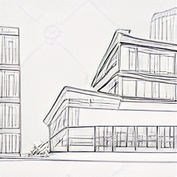 "Illustrazione di un custode di stabile a Lugano, in Svizzera. Un uomo in abiti casual tiene uno strumento per la pulizia e lavora in un moderno edificio residenziale. Lavoro part-time, custode, appartamento incluso, Lugano, Svizzera."