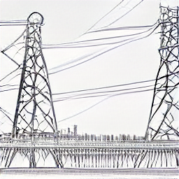 "Netzelektriker at work: Sketch illustration of a power line technician installing or maintaining electrical equipment, highlighting the profession's expertise and modern-day applications. Find your next job as a Netzelektriker in Zurich."