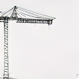 "Kranführer/in at a modern construction site. Sketch-style illustration showing a crane operator in a tower crane cabin, highlighting the profession of crane operator in a contemporary setting."